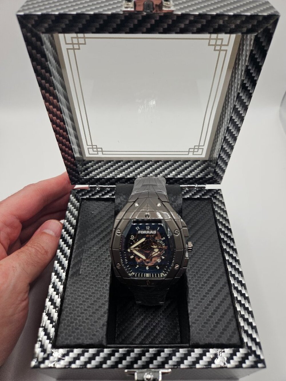 Bold Skeleton Tonneau Watch | Modern Luxury Urban Style | New